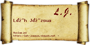Léh Józsua névjegykártya